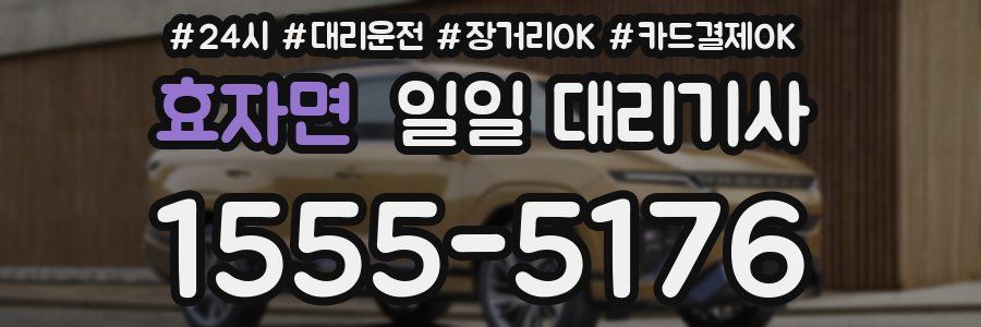 효자면 일일 대리기사