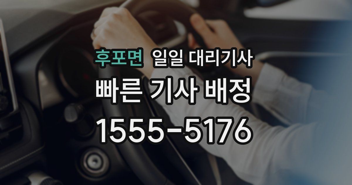 후포면 일일 대리기사