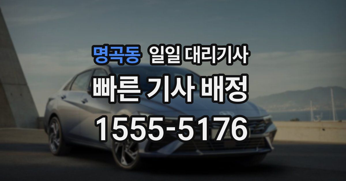 명곡동 일일 대리기사