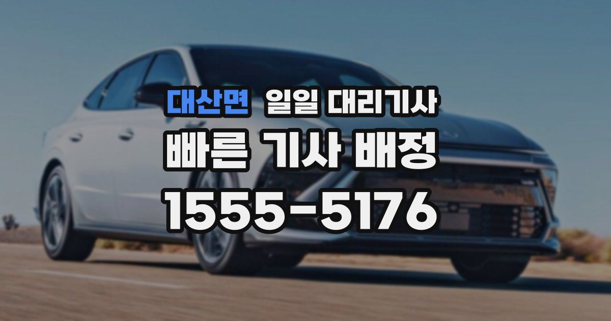 대산면 일일 대리기사