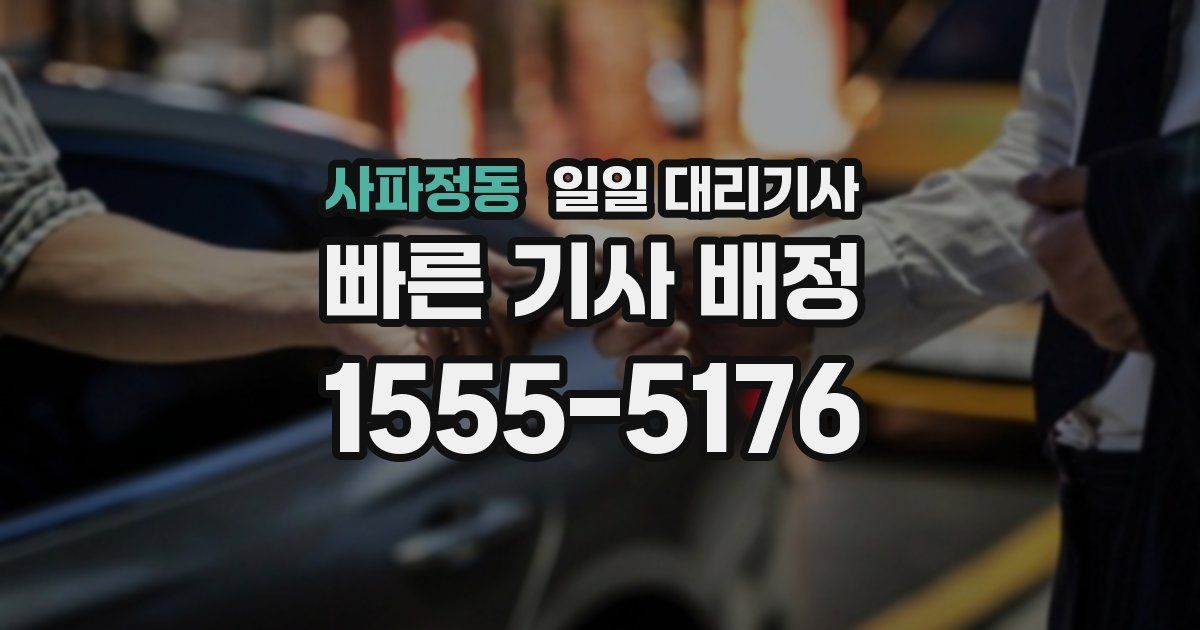 사파정동 일일 대리기사