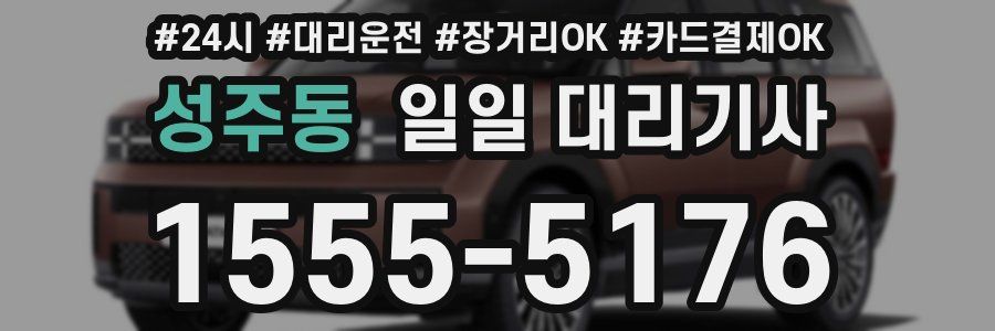 성주동 일일 대리기사