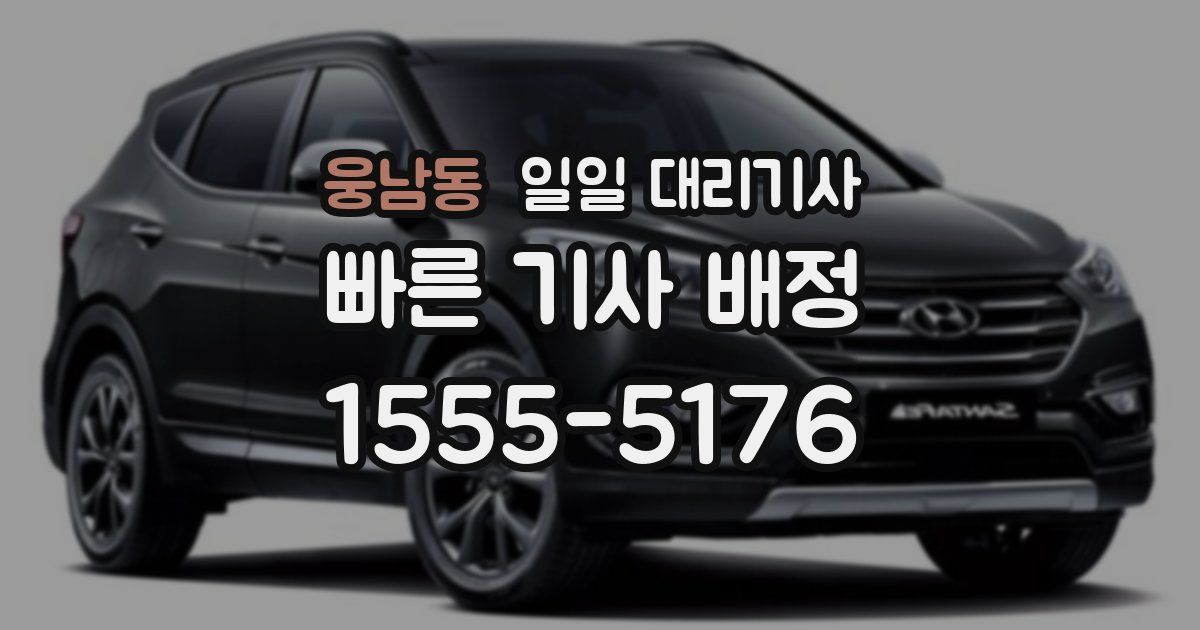 웅남동 일일 대리기사