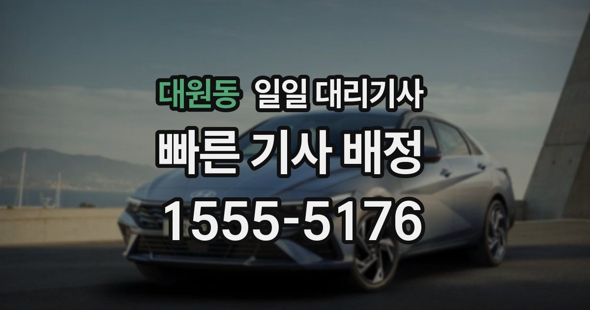 대원동 일일 대리기사