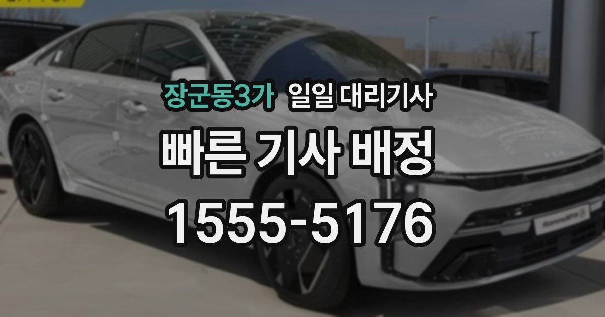 장군동3가 일일 대리기사