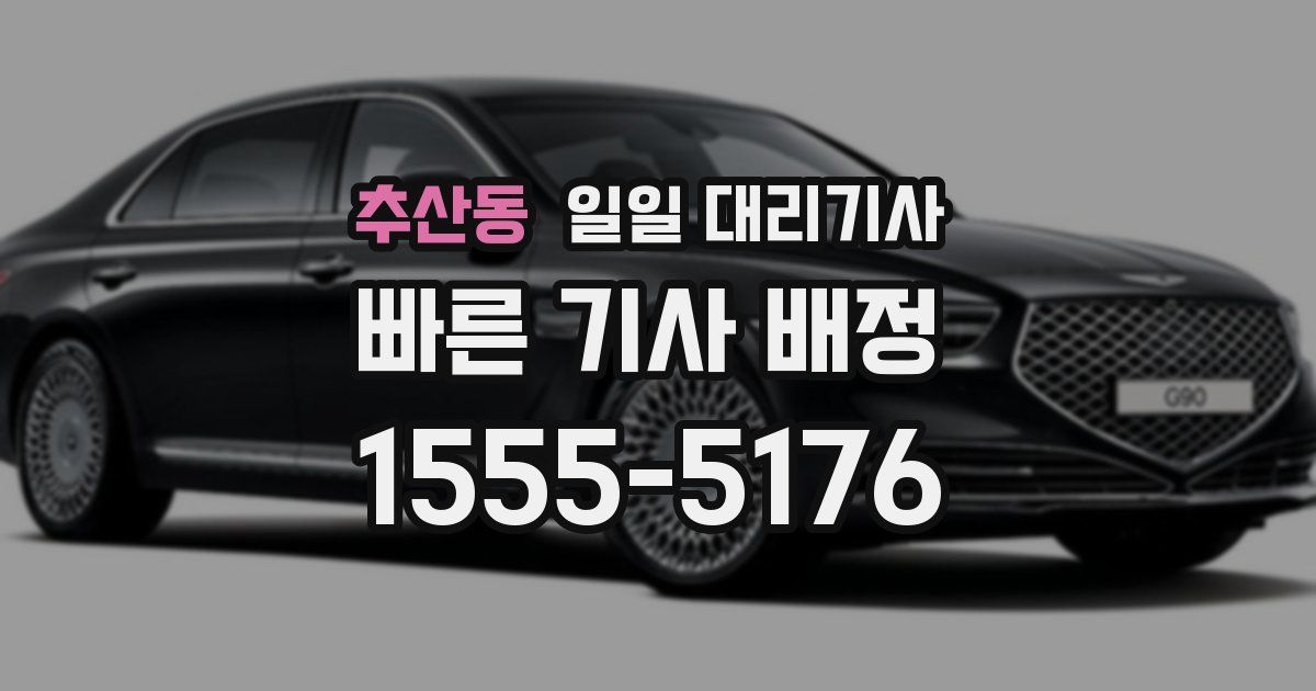 추산동 일일 대리기사