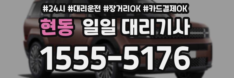 현동 일일 대리기사