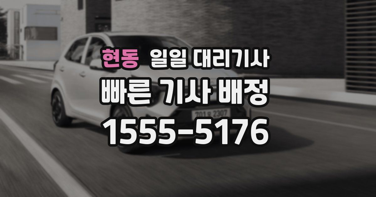 현동 일일 대리기사