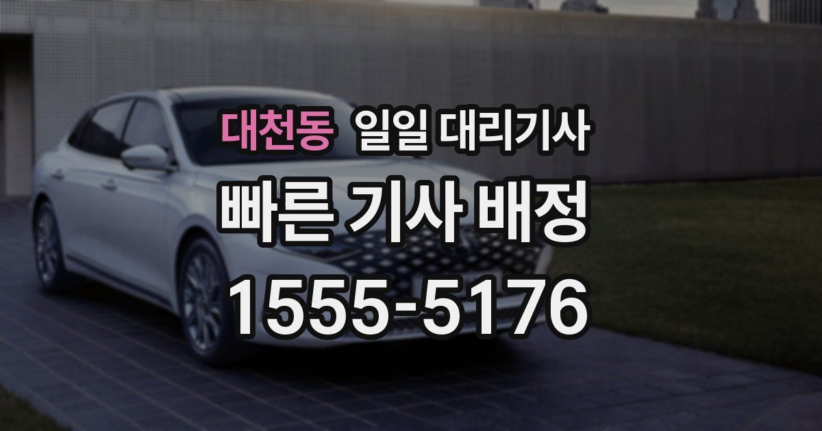 대천동 일일 대리기사