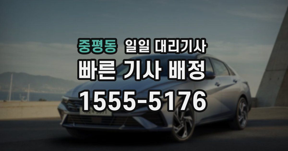 중평동 일일 대리기사