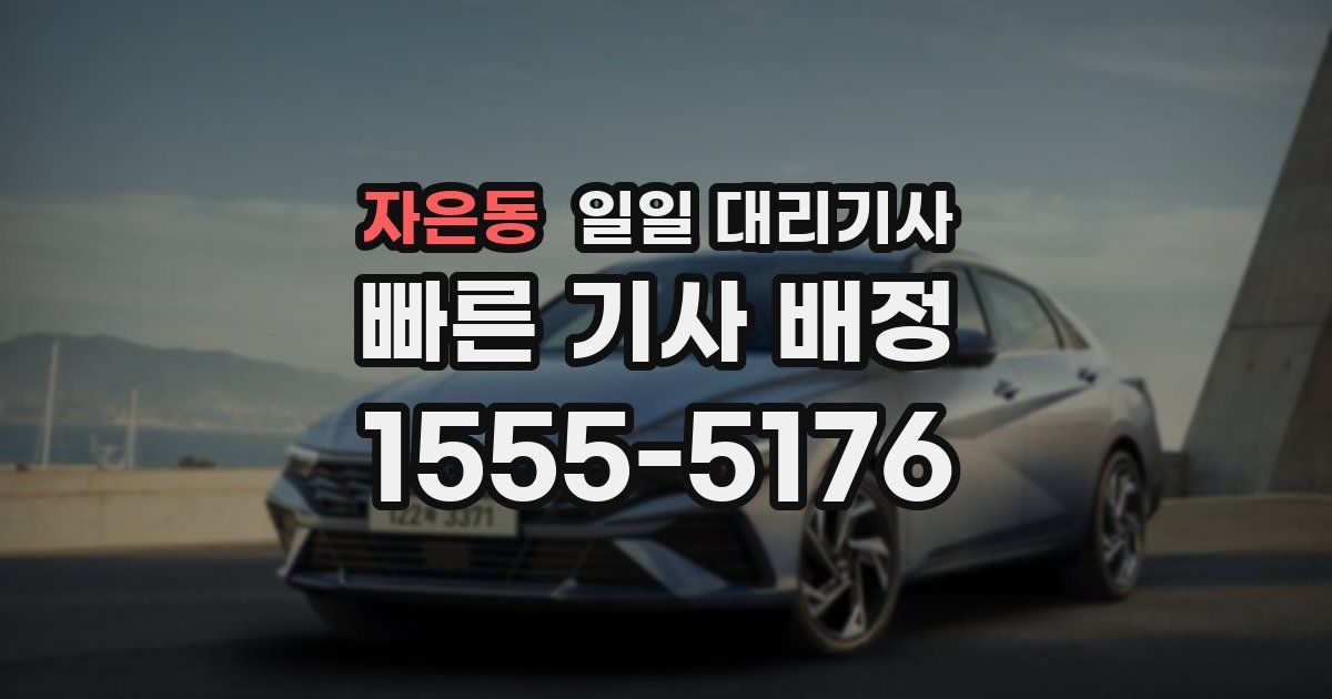 자은동 일일 대리기사