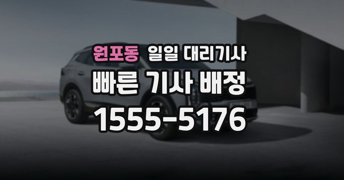 원포동 일일 대리기사