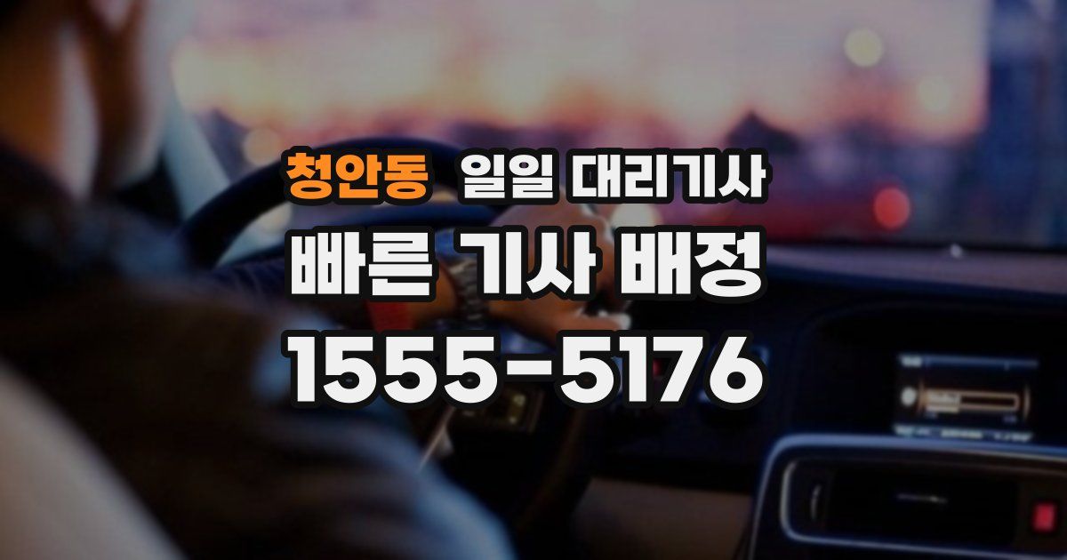 청안동 일일 대리기사