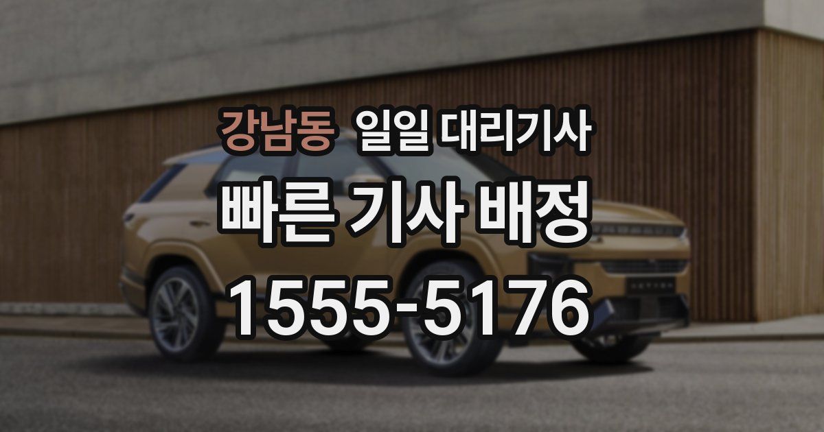 강남동 일일 대리기사