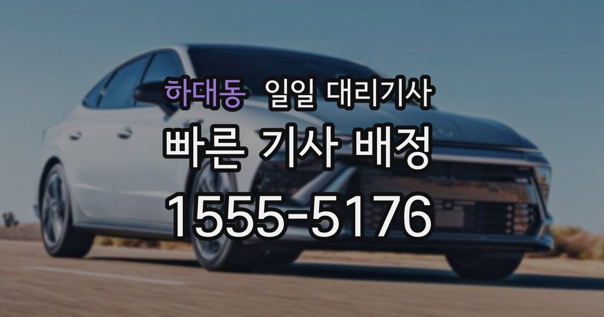 하대동 일일 대리기사