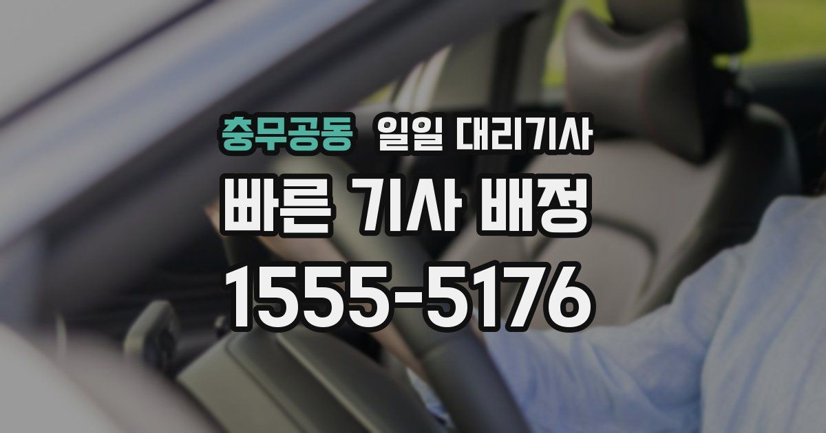 충무공동 일일 대리기사