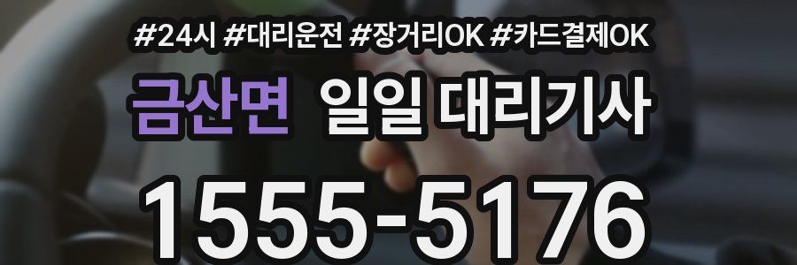 금산면 일일 대리기사
