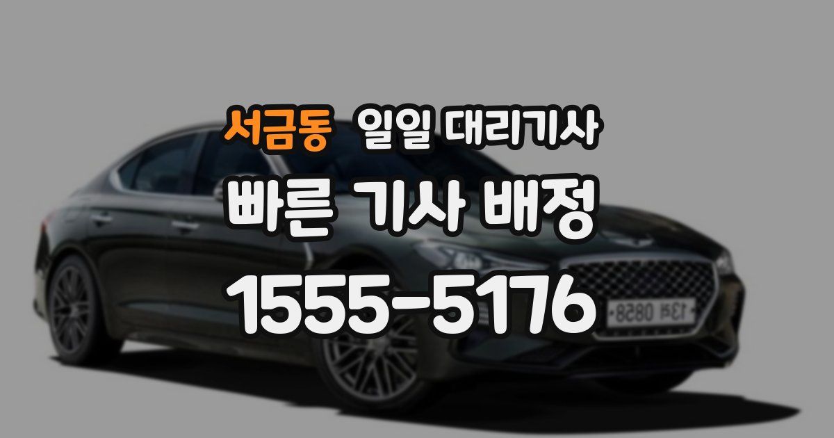 서금동 일일 대리기사