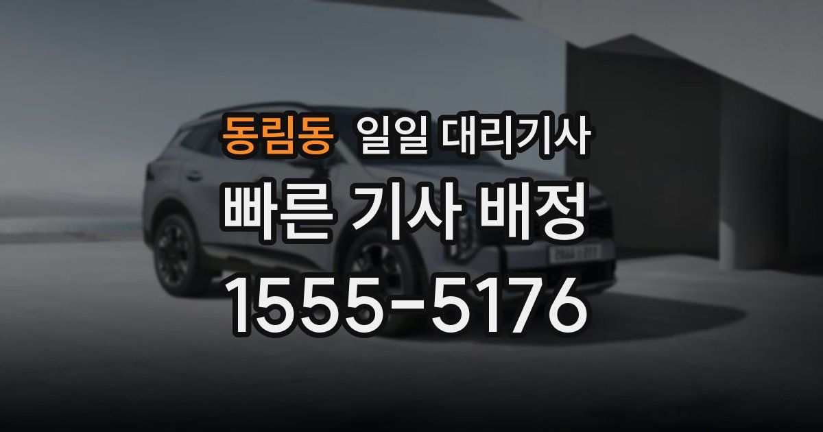 동림동 일일 대리기사