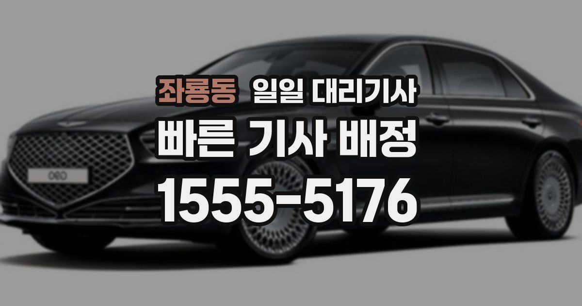 좌룡동 일일 대리기사