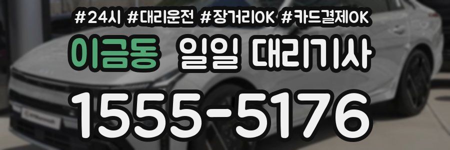 이금동 일일 대리기사