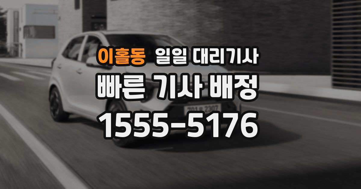 이홀동 일일 대리기사