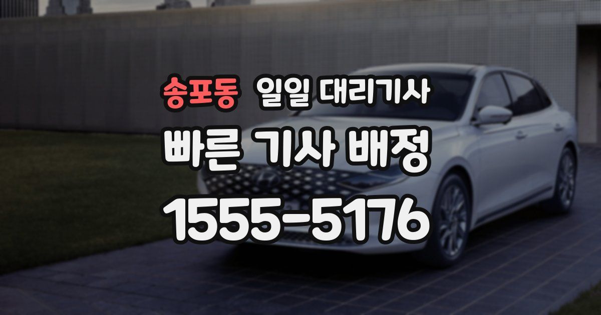 송포동 일일 대리기사