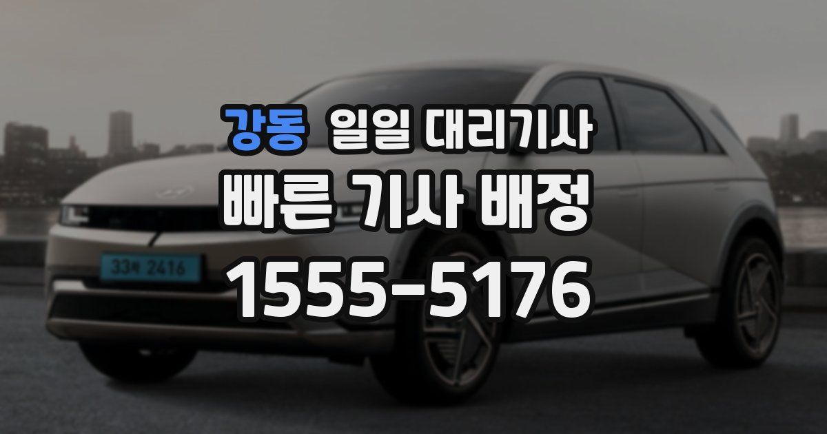 강동 일일 대리기사