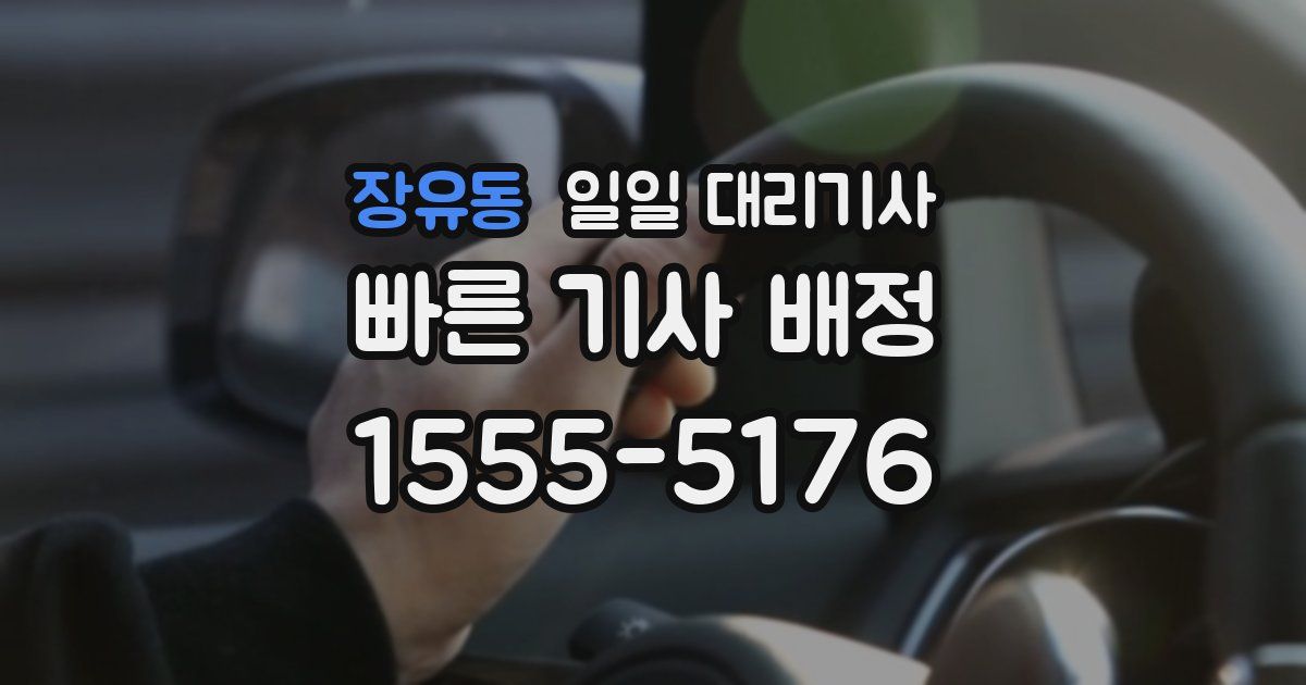 장유동 일일 대리기사