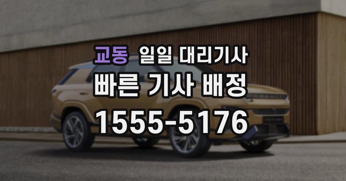 교동 일일 대리기사