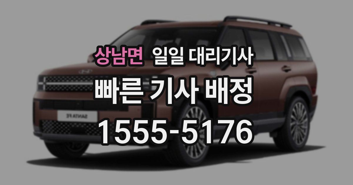 상남면 일일 대리기사