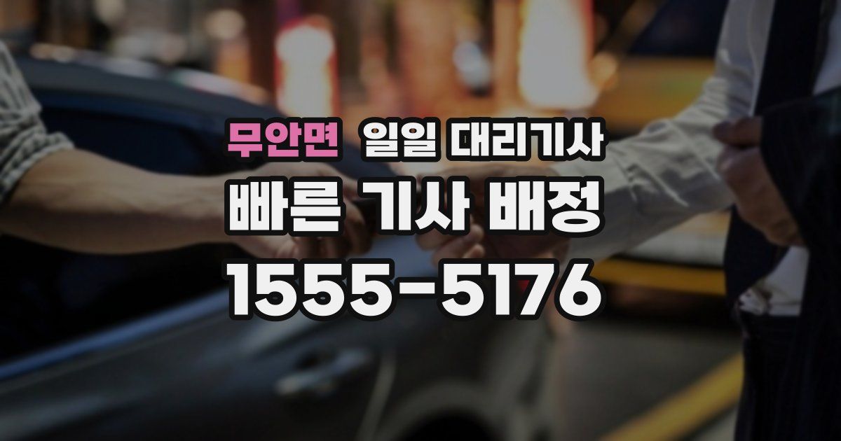 무안면 일일 대리기사