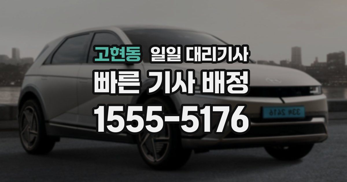 고현동 일일 대리기사