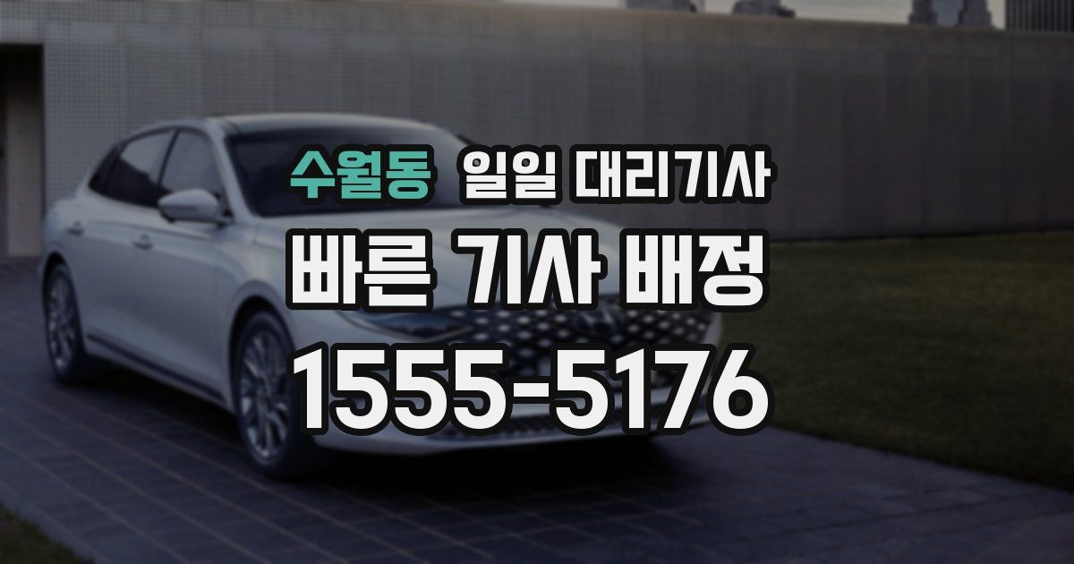 수월동 일일 대리기사