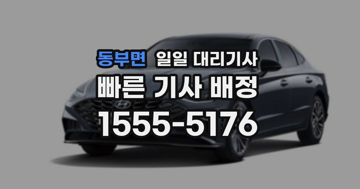동부면 일일 대리기사