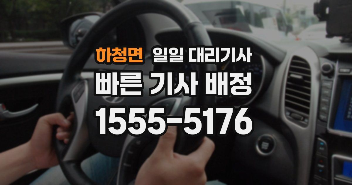 하청면 일일 대리기사