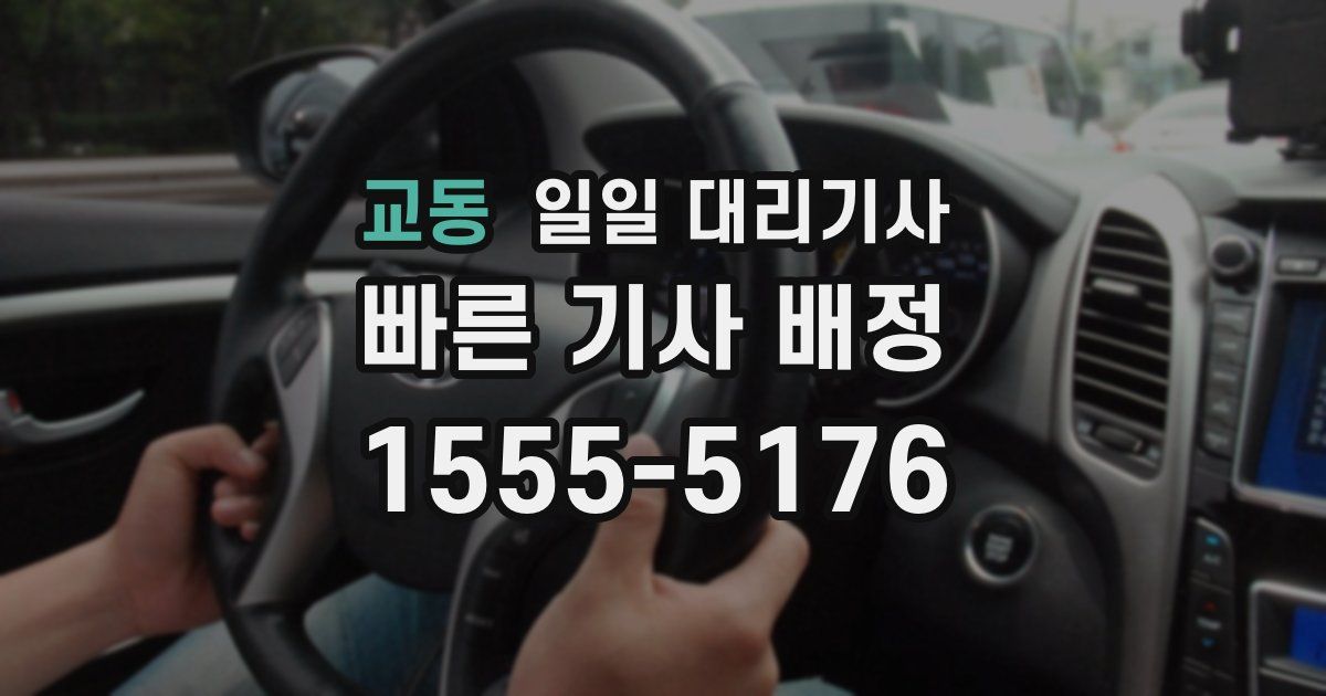 교동 일일 대리기사