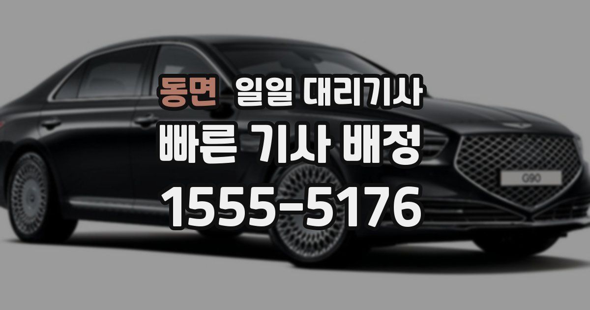 동면 일일 대리기사