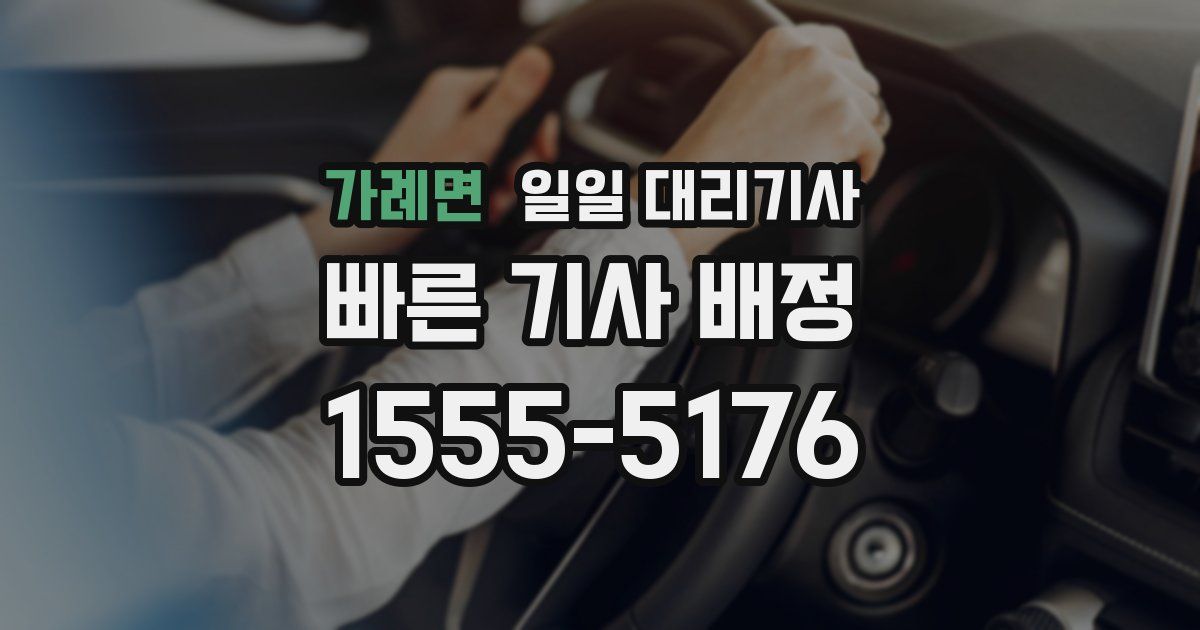 가례면 일일 대리기사