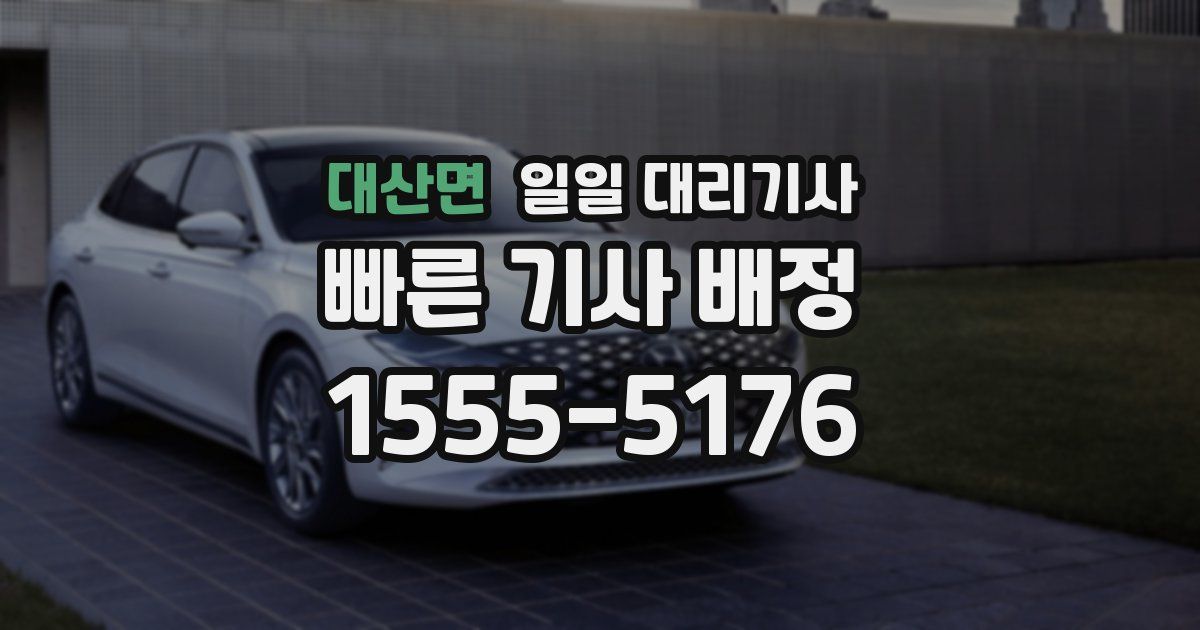 대산면 일일 대리기사