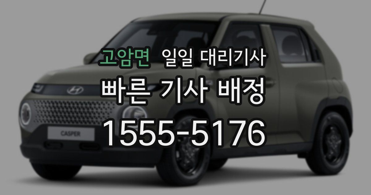 고암면 일일 대리기사