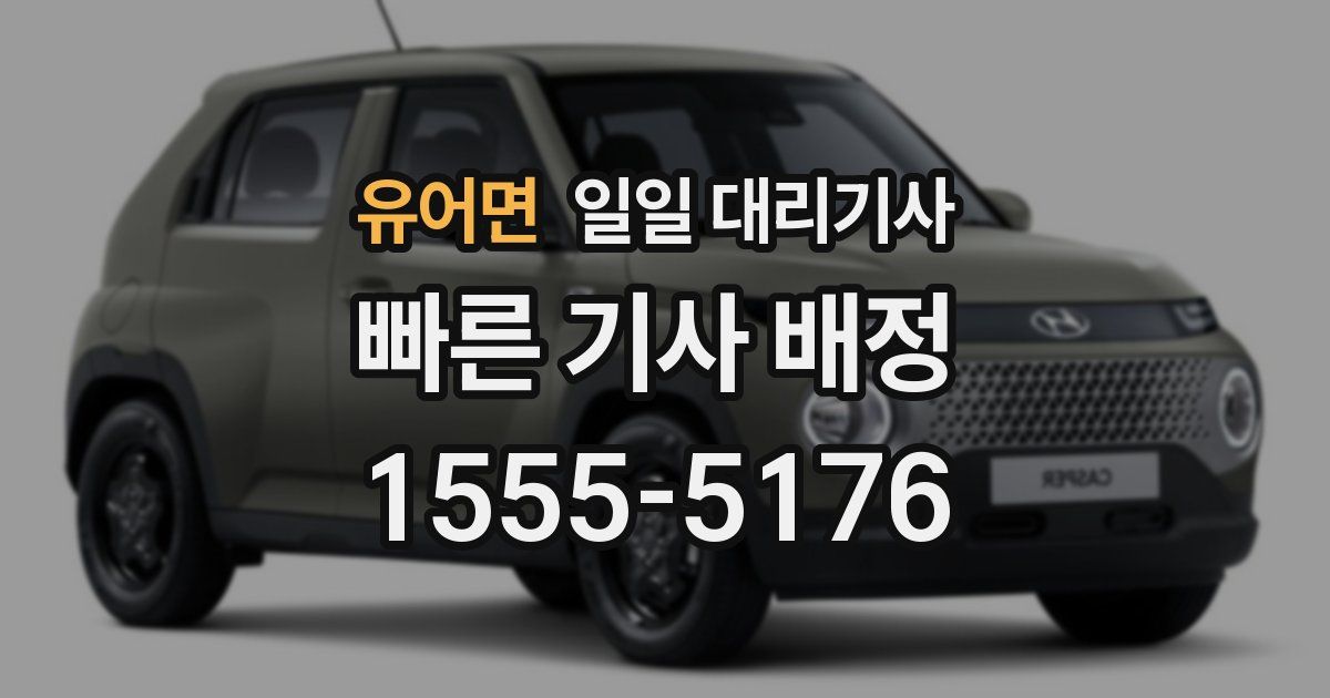유어면 일일 대리기사