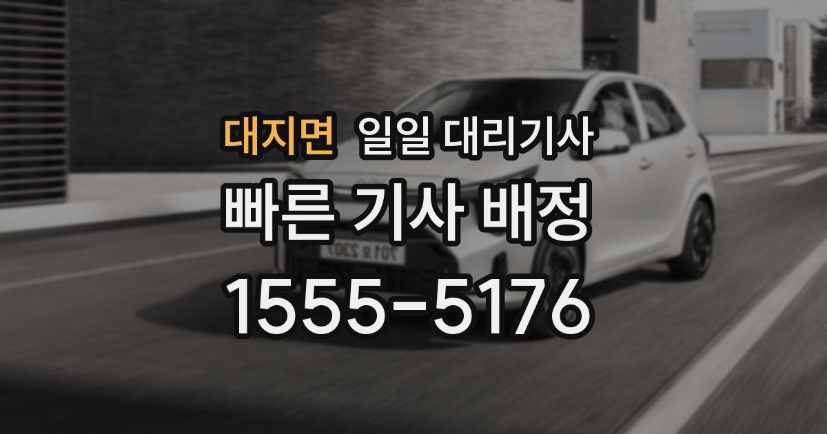 대지면 일일 대리기사