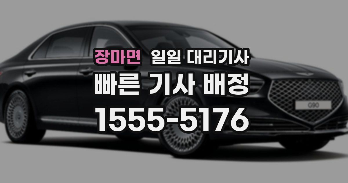 장마면 일일 대리기사