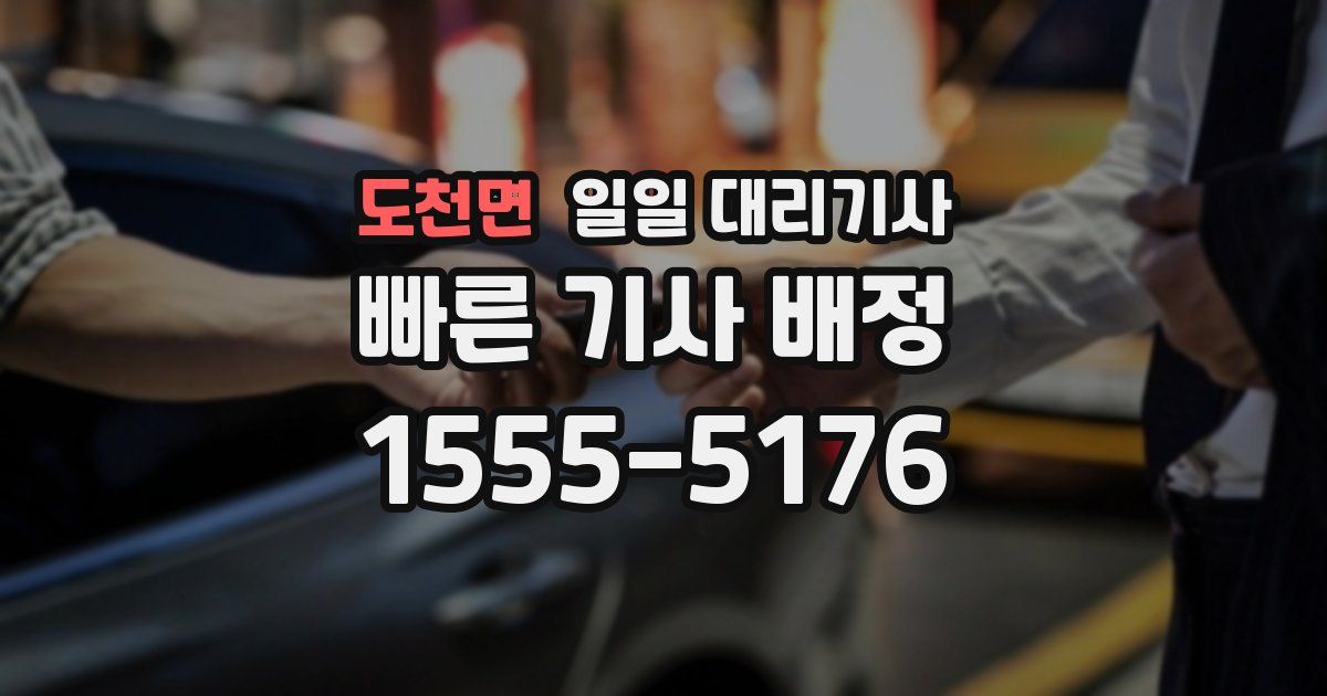 도천면 일일 대리기사