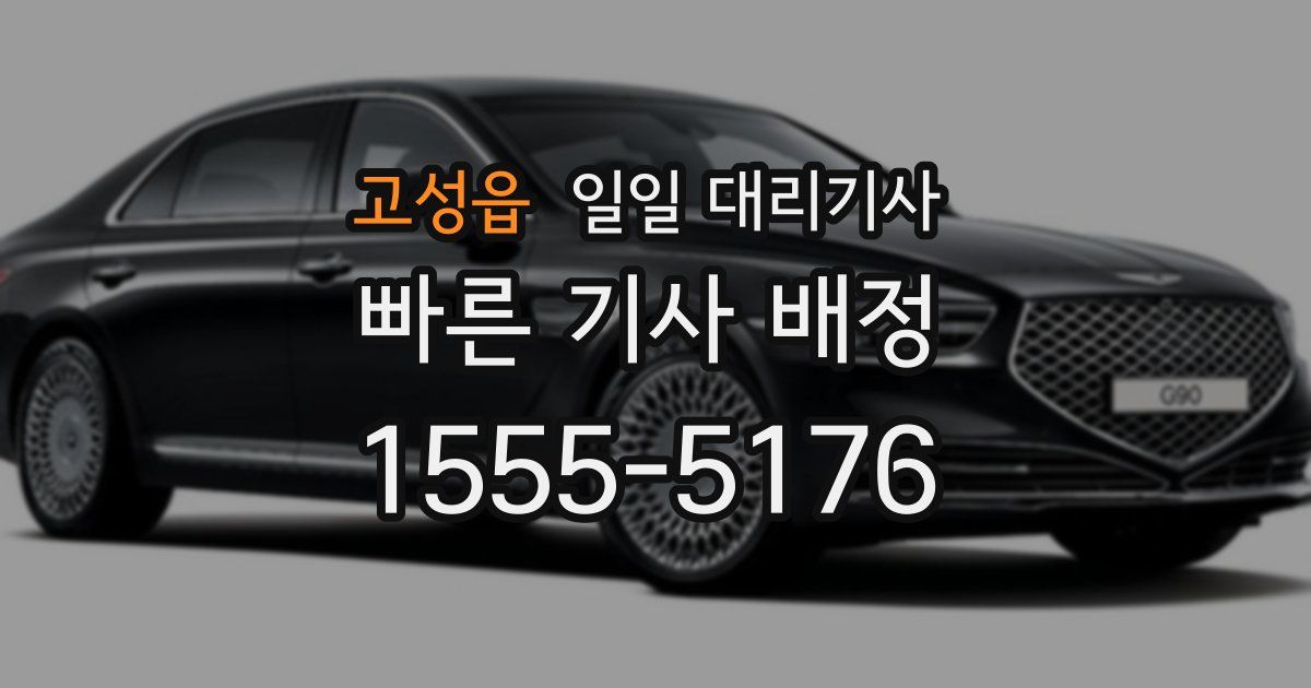 고성읍 일일 대리기사