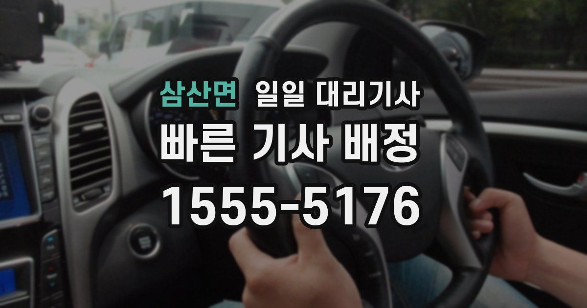 삼산면 일일 대리기사