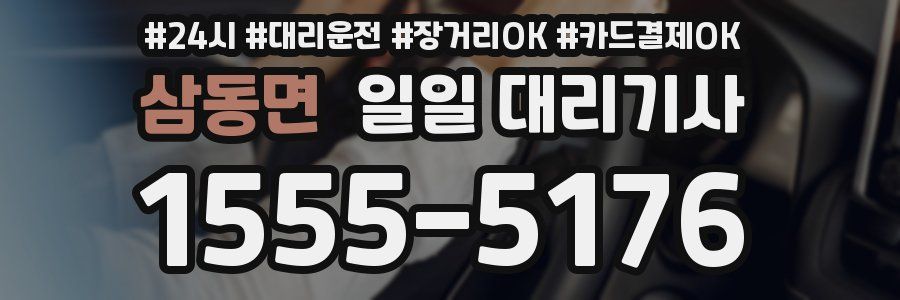 삼동면 일일 대리기사