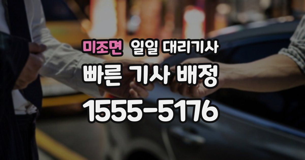 미조면 일일 대리기사
