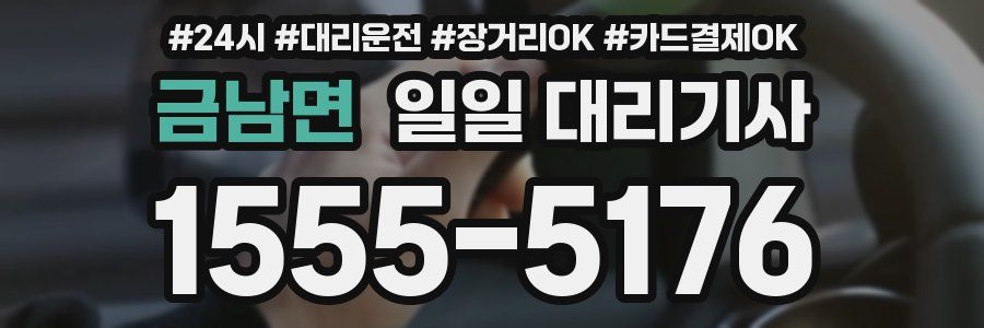 금남면 일일 대리기사